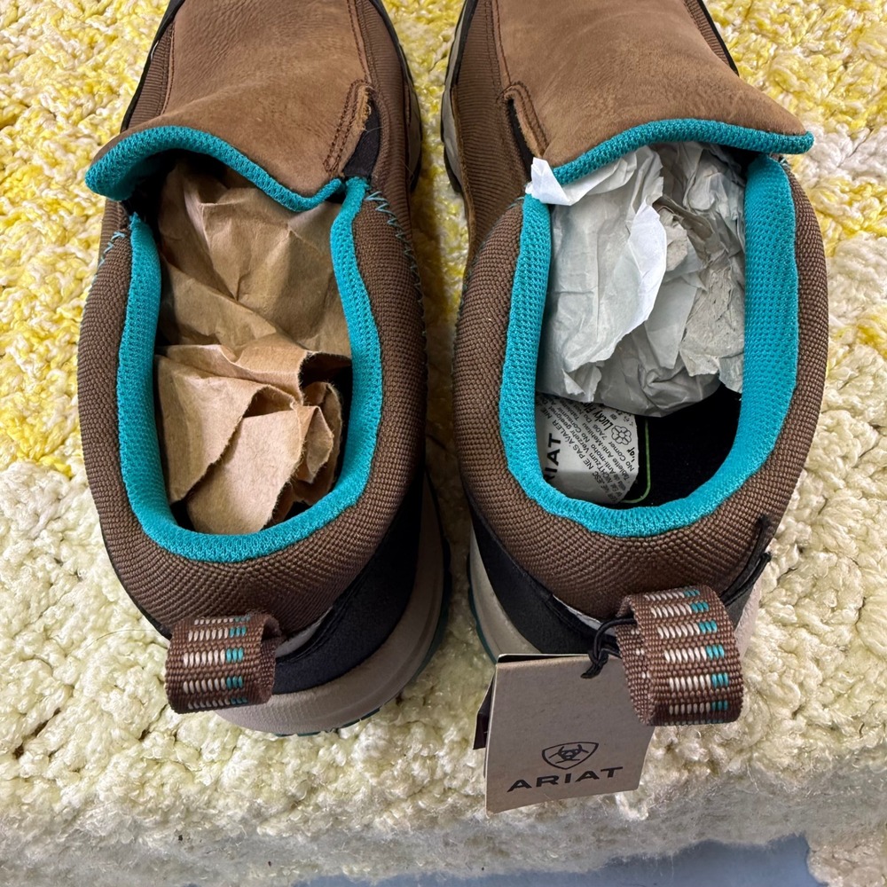 Ariat Skyline Slip-On Womens 7.5 Taupe Leather Hiking Walking Shoes 10020042 NEW - Picture 13 of 16
